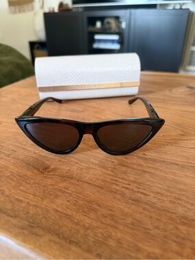 Jimmy Choo Cat-Eye Sunglasses Dark Tortoise